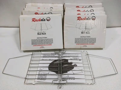 (8) Rackola Stainless Steel Meat Racks