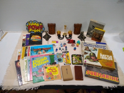 (1) Gettysburg Battle Game (1) Battle of the Bulge WW2 Battle Game (2 Pairs) Wall Mount Candle Holders & More!