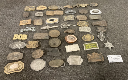 Bag of Assorted Belt Buckles