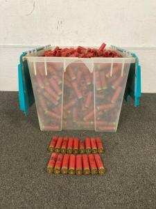 Large Tote Of Spent Shotgun Casings, 12GA