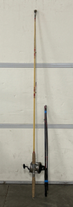 5' Fiberglass Fishing Pole With Olympic DS5 Reel And A Fly Combo 8' Fly Line