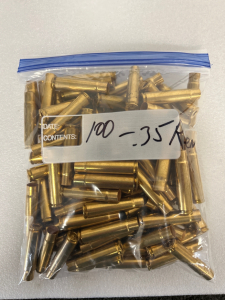 (100) Rnds Of .35 REM Brass Casings
