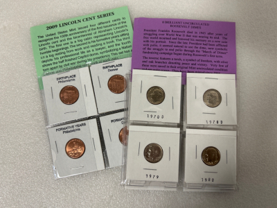 2009 Lincoln Cent Series And 8 Brilliant Uncirculated Roosevelt Dimes
