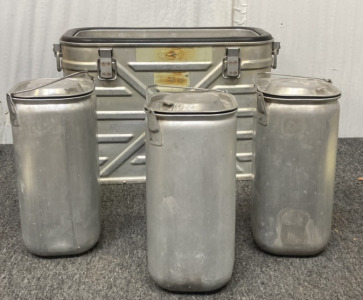 Vintage Military Aluminum Food Container