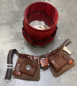 Master Machanic Leather Like Tool Belt, Tool Bucket