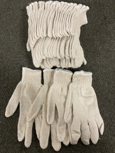 (12) Cotton/Polyester Knit Gloves/Liners, Size Large/X-Large, New In Bag
