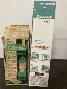 (1) Coleman Lantern (1) (Steamin Hot) Hot water Dispenser