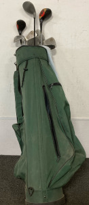 Set Golf Clubs Green Golf Bag