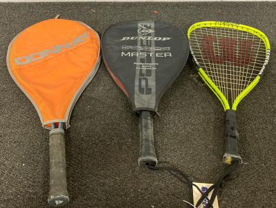 Three Tennis Rackets