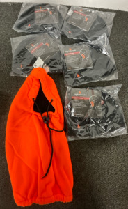 (5) Hotmocs Fleece Beanie & Hot Shot Orange Hood