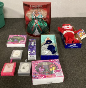 Misc Jewelry, W/barbies(Two), & Garfield red hot lover Odie