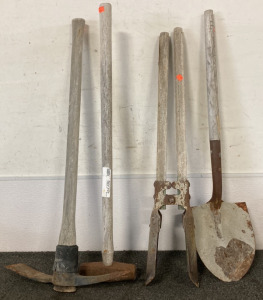 Pickaxe, Garden Shovel, Post Hole Diggers, Sledge Hammer