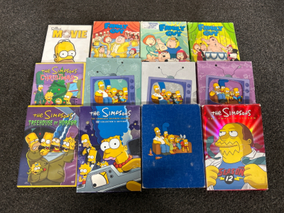 The Simpsons And Family Guy Series. Some Discs Missing
