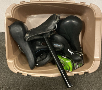 (6) Bike Seats And (1) Aelf Sealing Slime Intertube 27.5&rdquo;