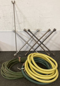 (3) Four way Lug Wrenches, Irrigation Key, Welding Hose, Water Hose
