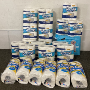 (15) Packs Of 4 Roll- 2 Ply Septic Safe Strong & Soft Bath Tissue, (6) Rolls Of 100 Sheet Paper Towels, Signature Prt Training Pads