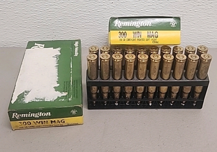 (2) Boxes Of (20) Remington .300 Win Mag 150gr Ammunition Cartridges