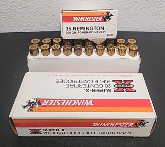 (2) Boxes Of (20) Winchester 35 Remington 200gr Ammunition Cartridges