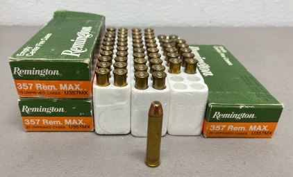 (51) Rounds Of 357 Rem. Max Ammunition Cartridges