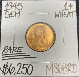 1949 MS68RD RARE Gem Wheat Copper Penny