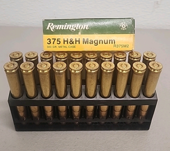 (1) Box Of (20) Remington. 375 H & H Magnum 300GR Ammunition Cartridges