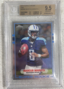 (1) 2015 Topps Chrome (1989) Marcus Mariota Super Rockies Card Beckett Rated 9.5
