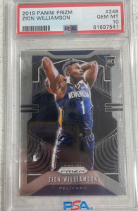 (1) PSA 10 2019 Panini Prizm Zion Williamson ROOKIE CARD