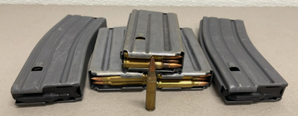 (3) Full Magazines Of .223, (2) .223 Empty Magazines