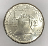 1953 MS66 Gem Silver Franklin Half Dollar - 2