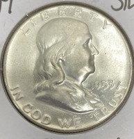 1953 MS66 Gem Silver Franklin Half Dollar - 3