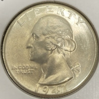 1947-D MS67 Gem Silver Washington Quarter - 3