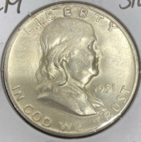 1951-S MS66 Gem Silver Franklin Half Dollar - 3