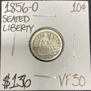 1856-O VF30 Seated Liberty Silver Dime