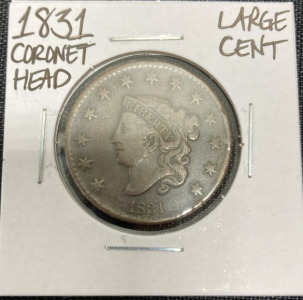 1831 Coronet Head Large Copper Cent