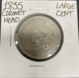 1835 Coronet Head Large Copper Cent