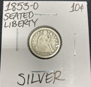 1853-O Seated Liberty Silver Dime