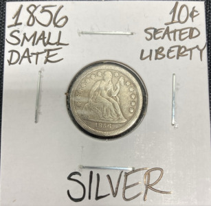 1856 Small Date Seated Liberty Silver Dime