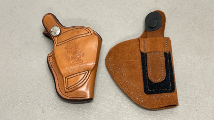 (2) Bianchi Leather Small Pistol/Revolver Belt Holsters