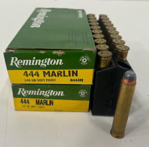 (2) Boxes Of 444 Marlin Ammunition Cartridges