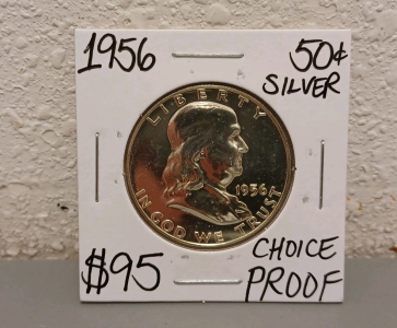 1956 Choice Proof Franklin 1/2 Dollar