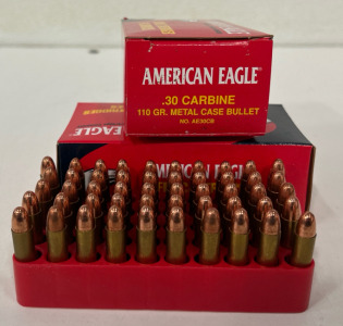 (2) Boxes Of .30 Carbine Ammunition Cartridges