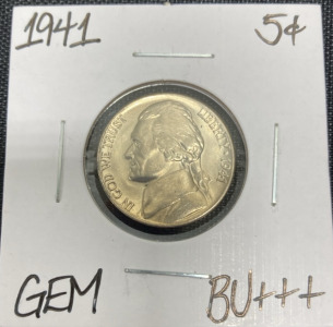 1941 Gem BU+++ Jefferson Nickel