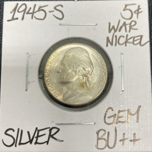 1945-S Gem BU++ Silver War Nickel