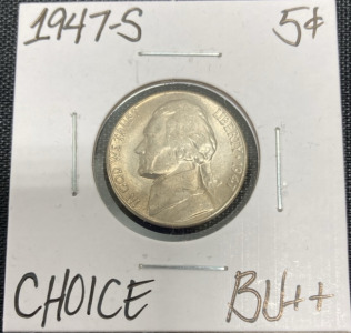 1947-S Choice BU++ Jefferson Nickel