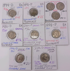 (10) Assorted Collectible Dimes 1980-2006