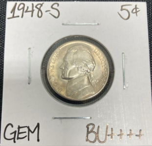 1948-S Gem BU++++ Jefferson Nickel