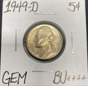 1949-D Gem BU++++ Jefferson Nickel