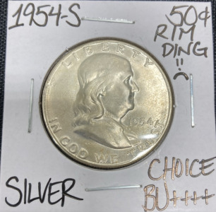 1954-S Choice BU++++ Franklin Half Dollar