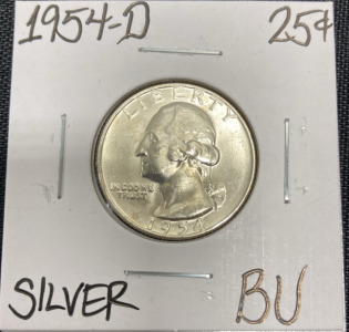 1954-D BU Silver Washington Quarter