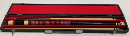 Vintage Pool Cue in Case
